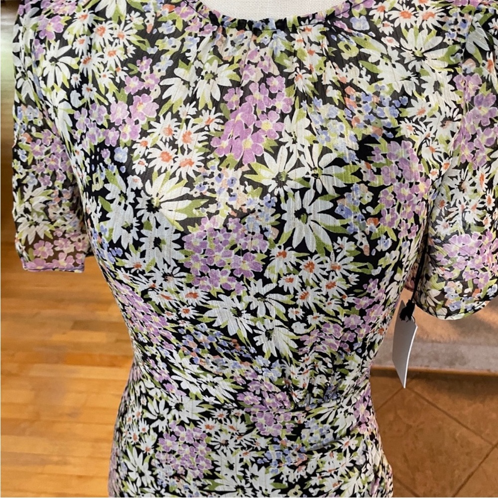 NWT Astr Floral Maxi Dress - Black, White, Purple - Picture 4 of 15